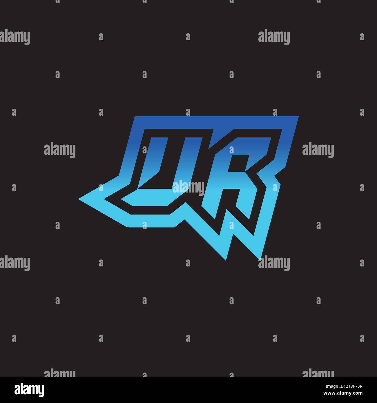 OUR initial inspiration logo design eSport et idées de clan de jeu Illustration de Vecteur