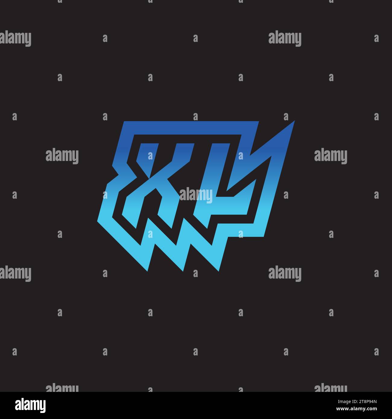 XL initial inspiration logo design eSport et idées de clan de jeu Illustration de Vecteur