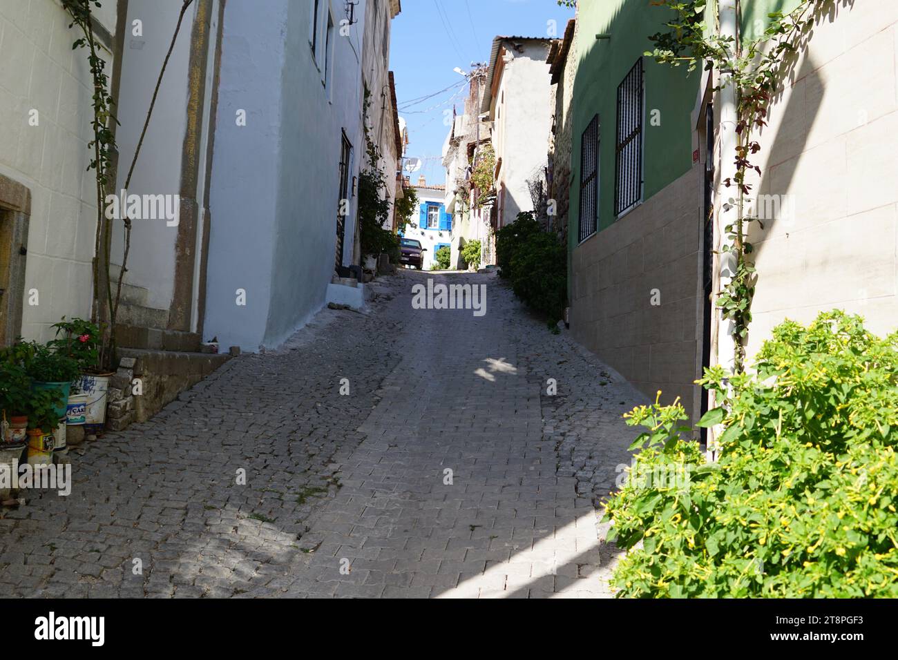 Bergama, située dans la province d'Izmir, dans l'ouest de la Turquie, est célèbre pour son coton, son or et ses tapis exquis. Autrefois le noyau culturel de Pergame à l'époque grecque et romaine antique, cette ville riche en ruines antiques reste un attrait majeur pour les touristes. Notamment, son célèbre temple a trouvé une nouvelle maison dans le musée de Pergame à Berlin, en Allemagne. Bergama possède des ruines remarquables comme le Sanctuaire Asclépios, un temple de dieu guérisseur, un théâtre grec et le complexe de la Basilique Rouge ('Kizil Avlu' en turc) Banque D'Images
