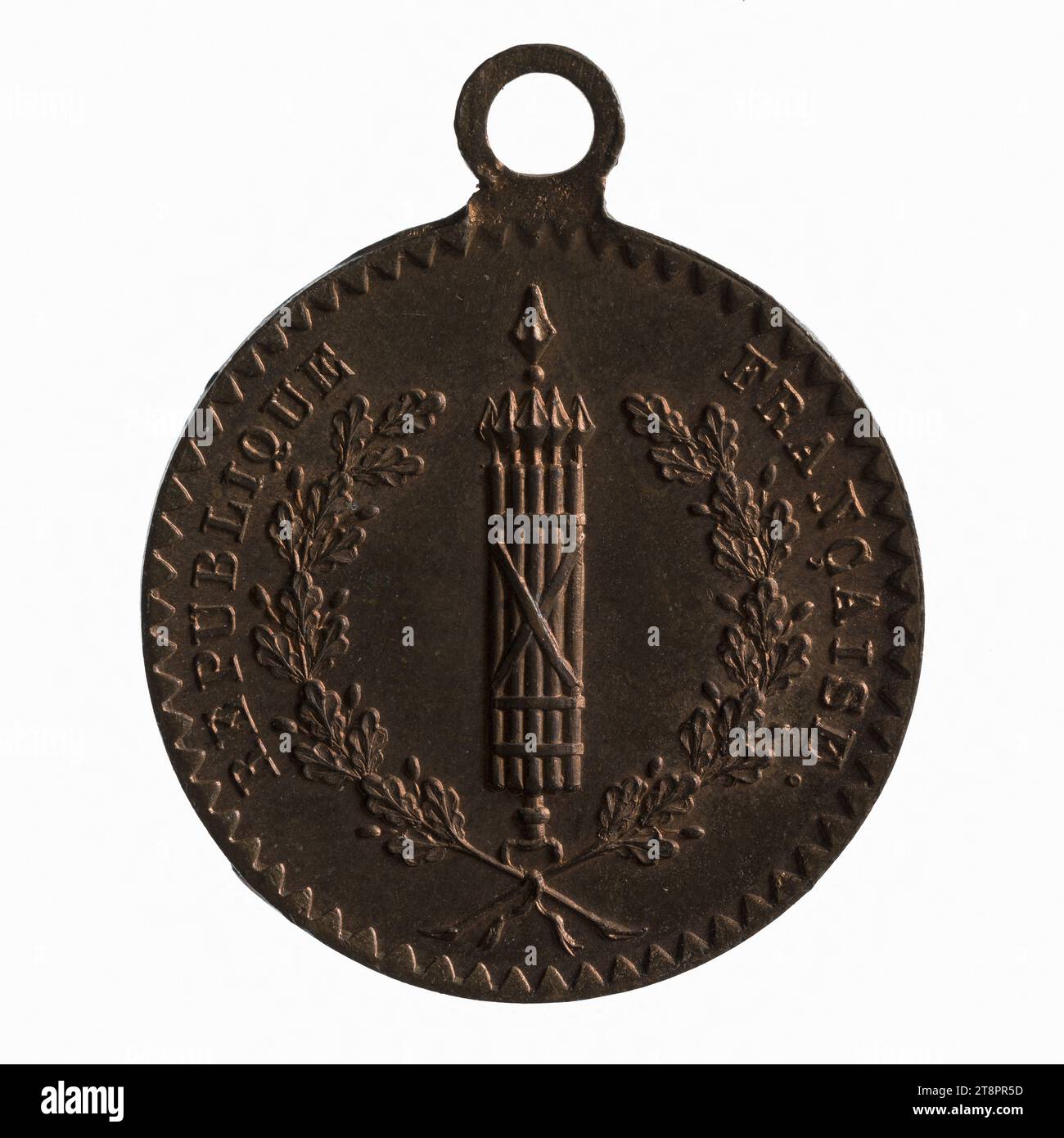 Anniversaire de la révolution de 1848, 24 février 1849, Anonyme, en 1849, 19e siècle, Numismatique, Médaille, cuivre, Paris, dimensions - travail : diamètre : 2,4 cm, poids (taille du type) : 5,36 g. Banque D'Images