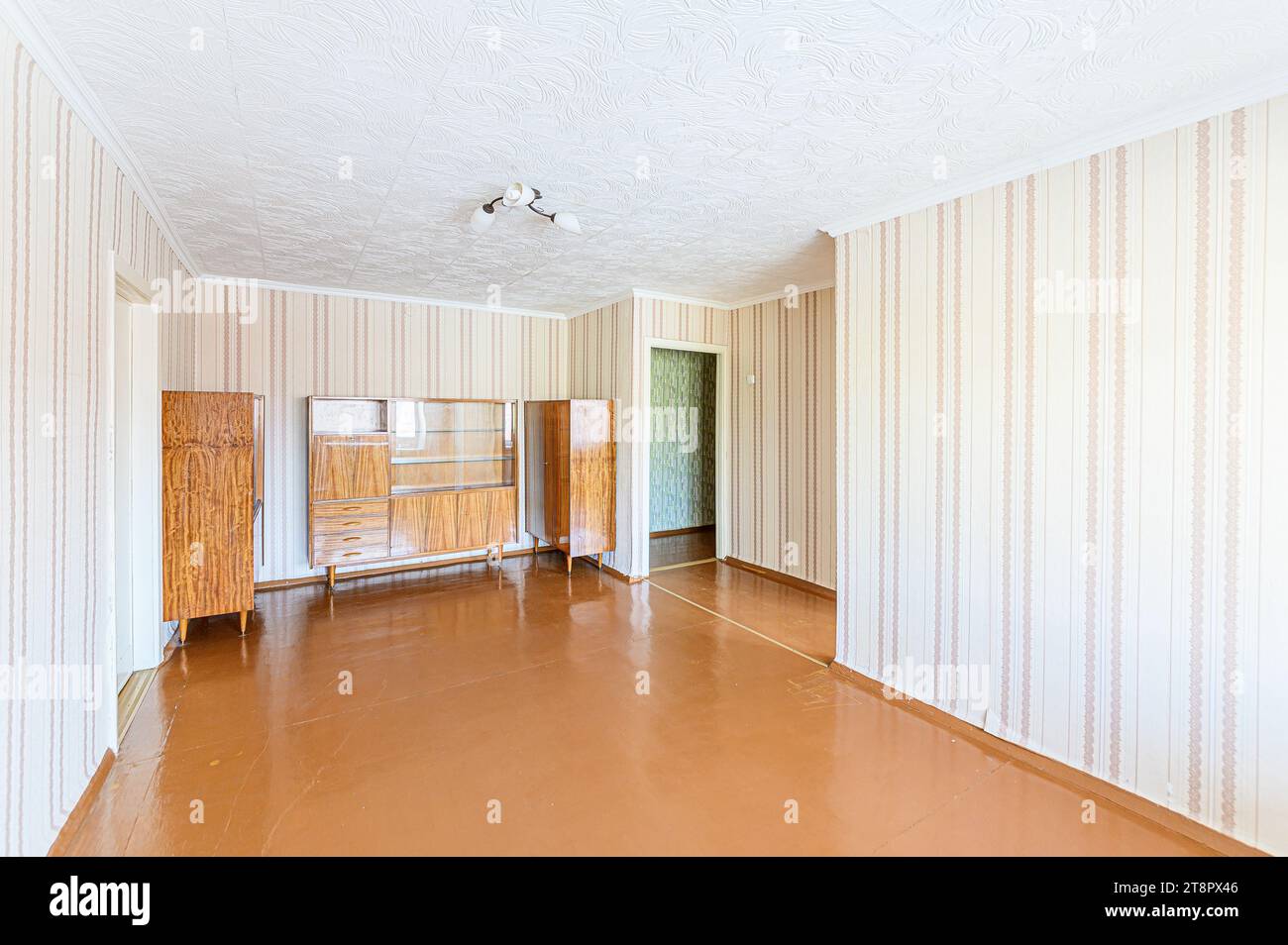 appartement intérieur chambre vide rénovée Banque D'Images