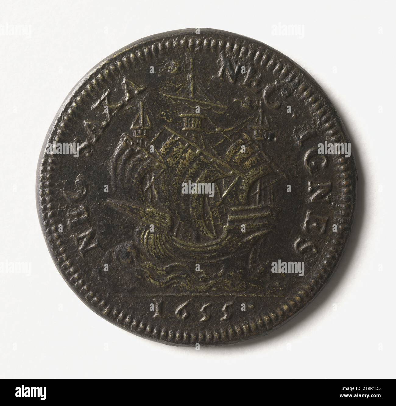 Prévôt des marchés : Alexandre de Seve, 1655, in 1655, Numismatique, Token, laiton, Dimensions - travail : diamètre : 2,9 cm, poids (dimension type) : 9,44 g. Banque D'Images