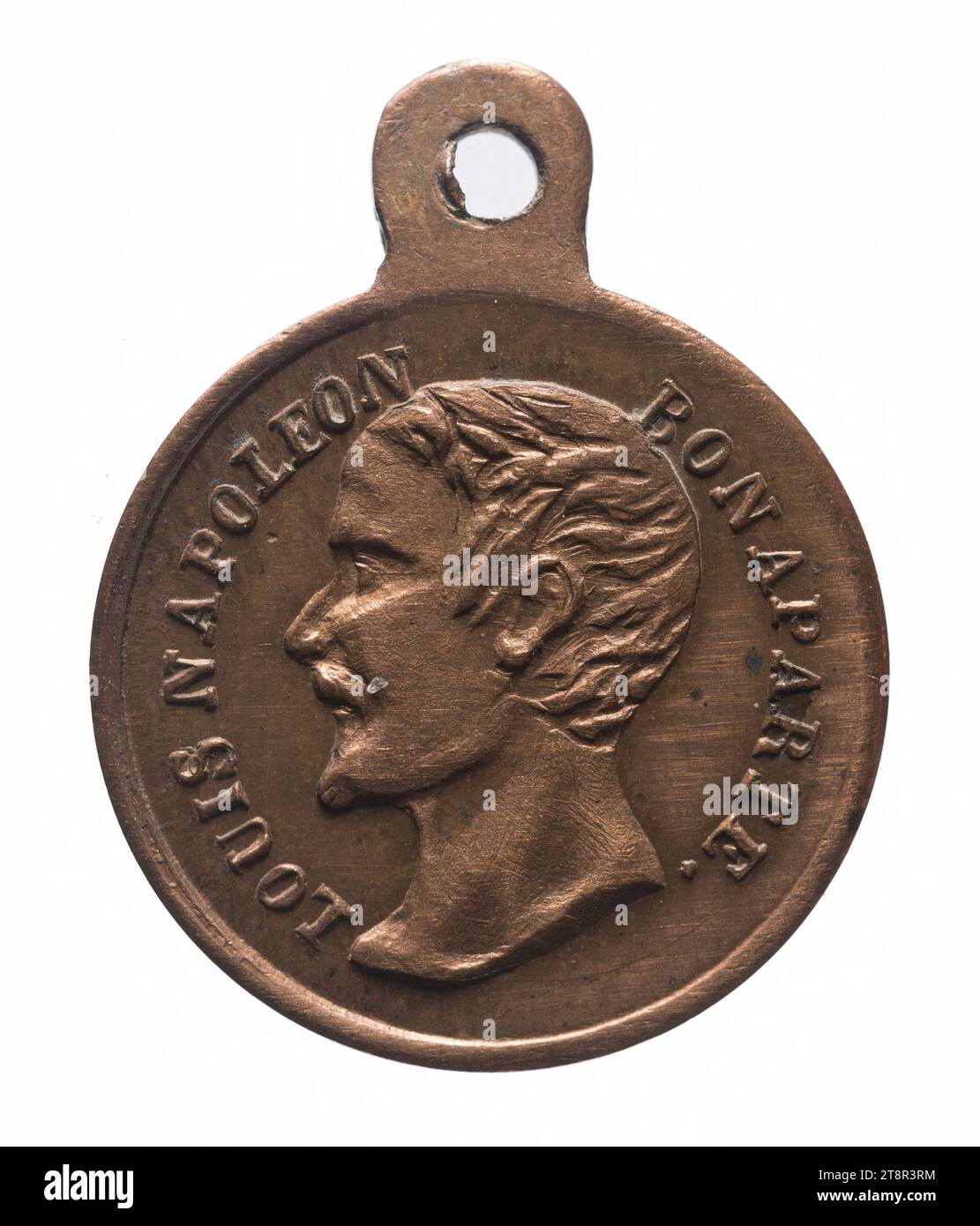 Élection de Louis-Napoléon Bonaparte à la présidence de la République, le 20 décembre 1848, en 1848, numismatique, médaille, cuivre, Dimensions - oeuvre : diamètre : 1,4 cm, poids (taille de la pièce) : 1,03 g. Banque D'Images