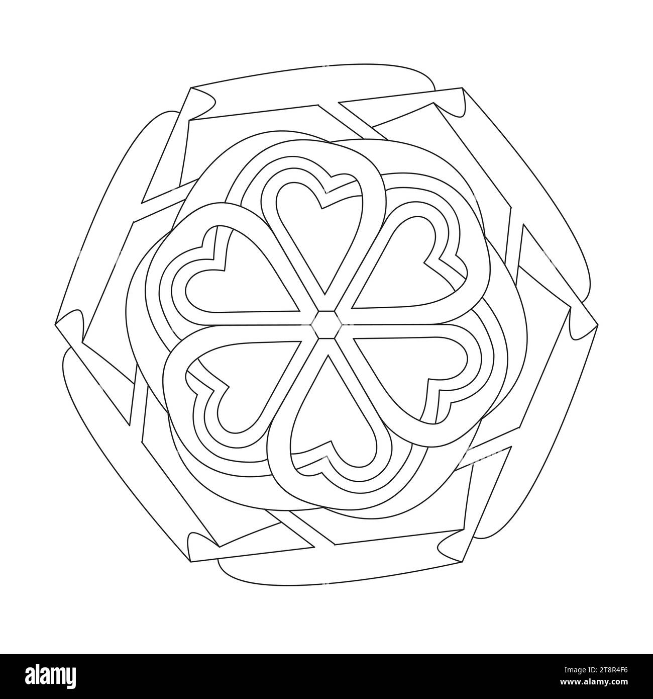 Page de livre de coloriage celtique envoûtante Mandala pour l'intérieur du livre KDP. Pétales paisibles, capacité à se détendre, expériences cérébrales, Haven harmonieux, paisible Illustration de Vecteur