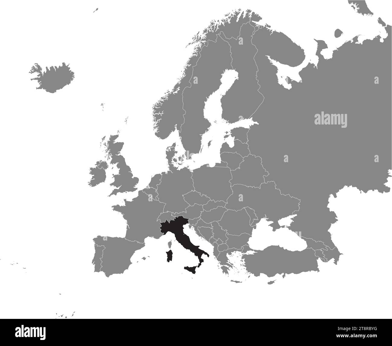 Carte de localisation de LA RÉPUBLIQUE ITALIENNE, EUROPE Illustration de Vecteur
