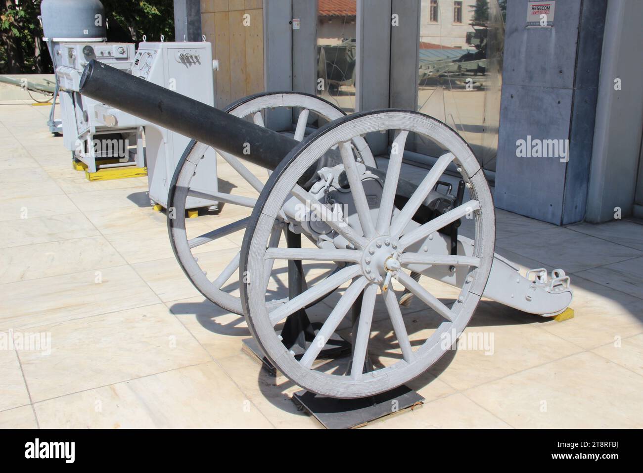 Musée hellénique de la guerre Krupp 75mm Mountain Screw Gun, Allemagne, Musée de la guerre d'Athènes, Athènes, Grèce Banque D'Images