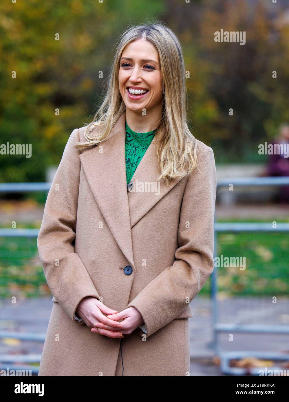 Londres, Royaume-Uni. 21 novembre 2023. La secrétaire en chef du Trésor, Laura Trott, donne une interview avant la déclaration d'automne demain par le chancelier Jeremy Hunt. Crédit : Karl Black/Alamy Live News Banque D'Images