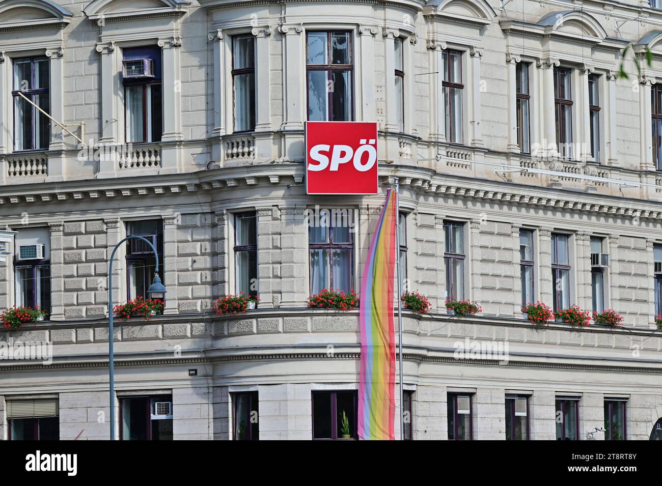 SPÖ le bureau fédéral le jour de la Parade arc-en-ciel à Vienne, le 17 juin 2023 Banque D'Images
