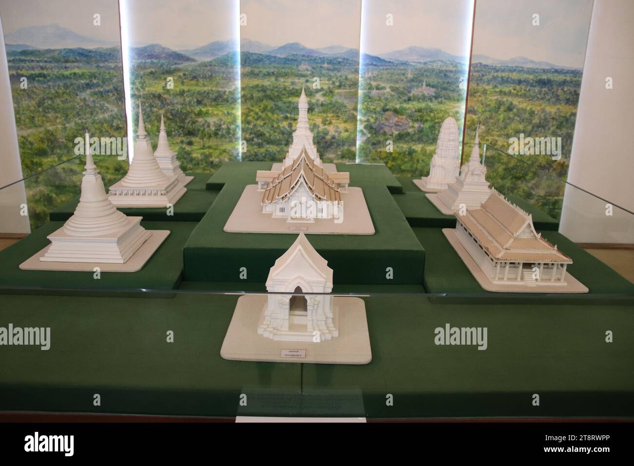 Modèle de Temple thaïlandais, Musée Ramkhamhaeng, Sukhothai, Musée de l'histoire de Sukhothai, Sukhothai, Thaïlande Banque D'Images