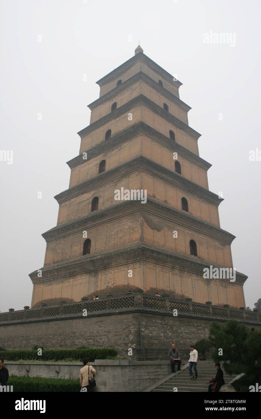 Dayan Big Wild Goose Pagoda, Xi'an, Chine 2007 visite, Chine Banque D'Images