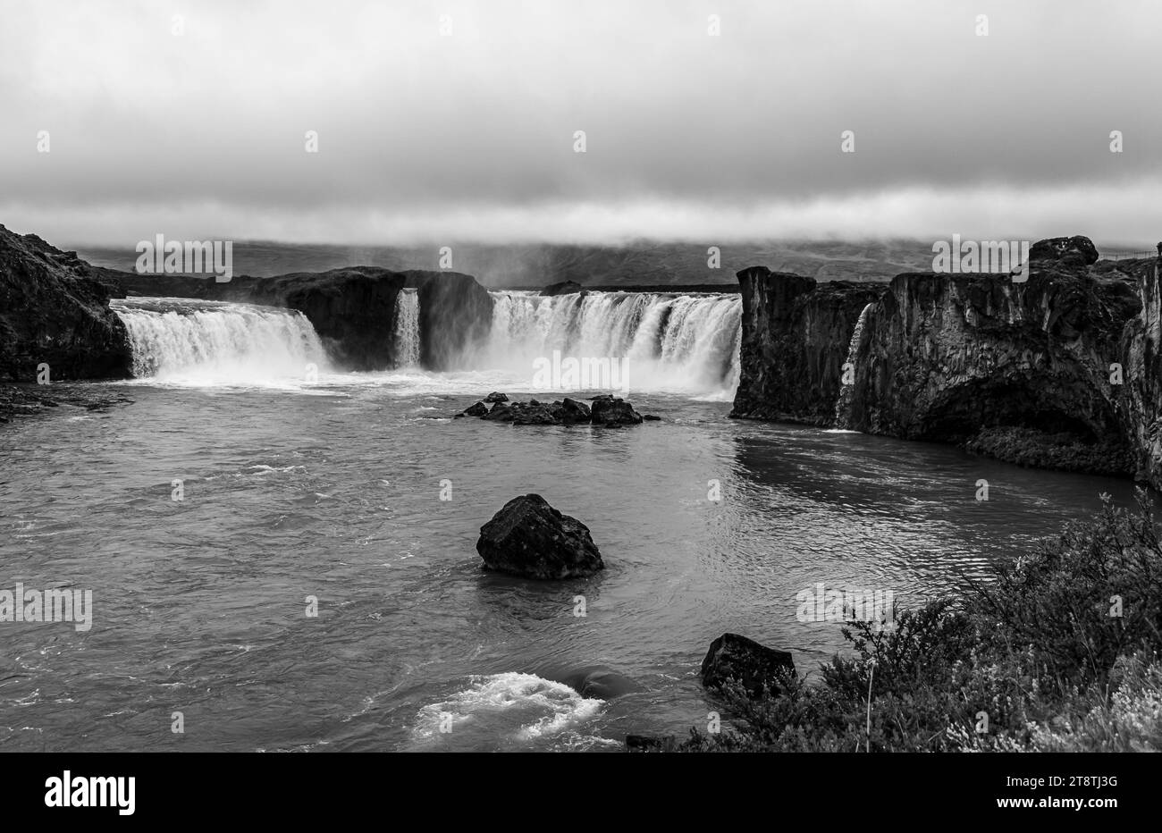 Godafoss Waterfall : une cascade spectaculaire située dans le nord-est de l'Islande, en Europe Banque D'Images