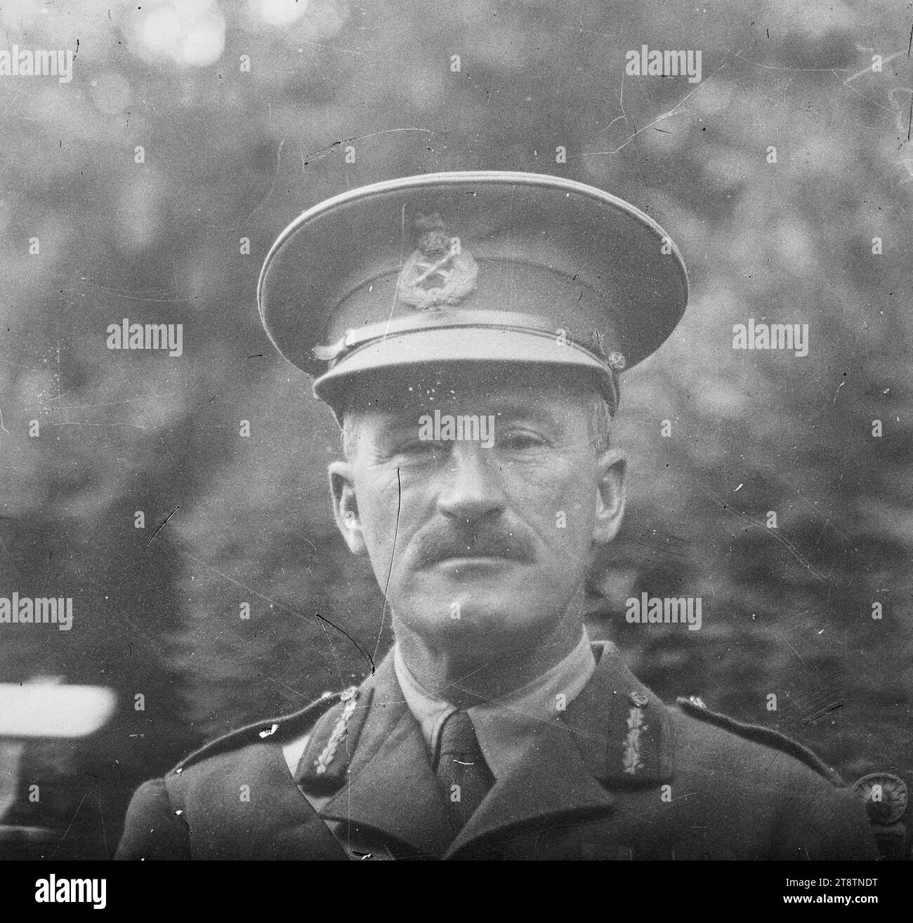 Brigadier-général George Napier Johnston, Portrait du brigadier-général George Napier Johnston, commandant de la Royal Artillery de la division néo-zélandaise pendant la première Guerre mondiale Photographie prise 1917 Banque D'Images