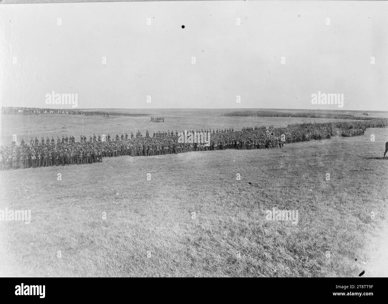 Division de Nouvelle-Zélande au service de Thanksgiving après l'armistice mettant fin à la première Guerre mondiale, Division de Nouvelle-Zélande au service de Thanksgiving après l'armistice mettant fin à la première Guerre mondiale Photographie prise vers fin novembre 1918 Banque D'Images