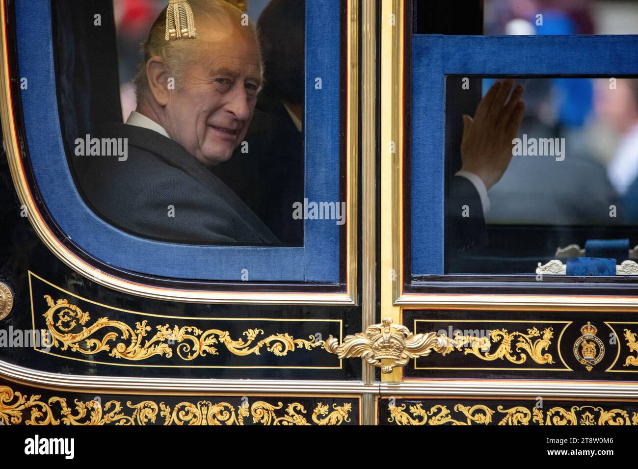 Londres, Royaume-Uni. 21 novembre 2023. Visite d'État du président sud-coréen Yoon Suk Yeol à Londres Royaume-Uni HM The King Credit : Ian Davidson/Alamy Live News Banque D'Images