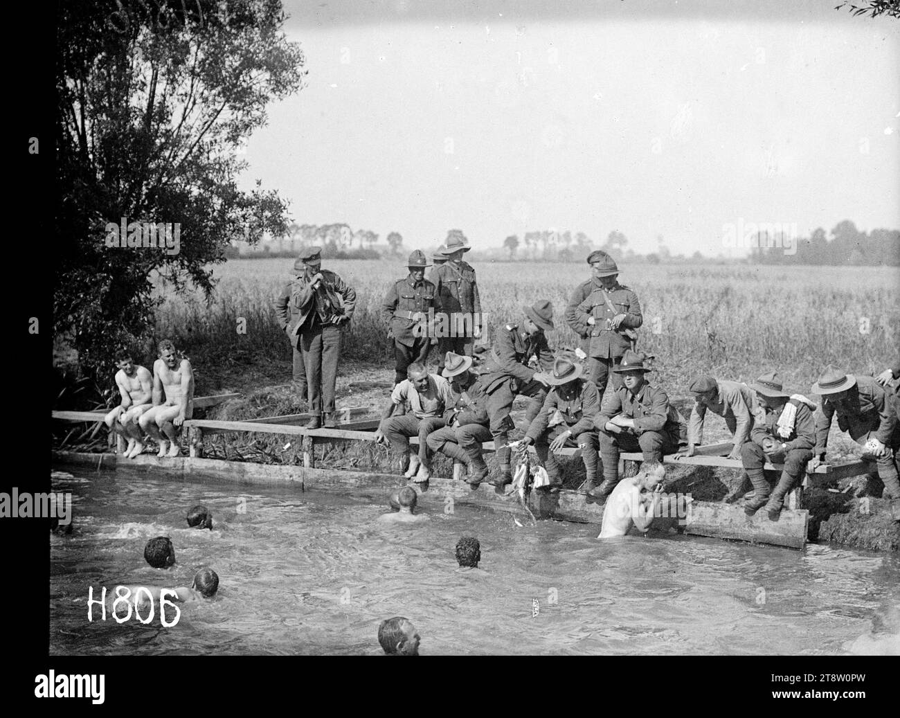 La finale de la chasse au canard à la division néo-zélandaise sports d'eau, la Première Guerre mondiale, 7 juillet 1917 Banque D'Images