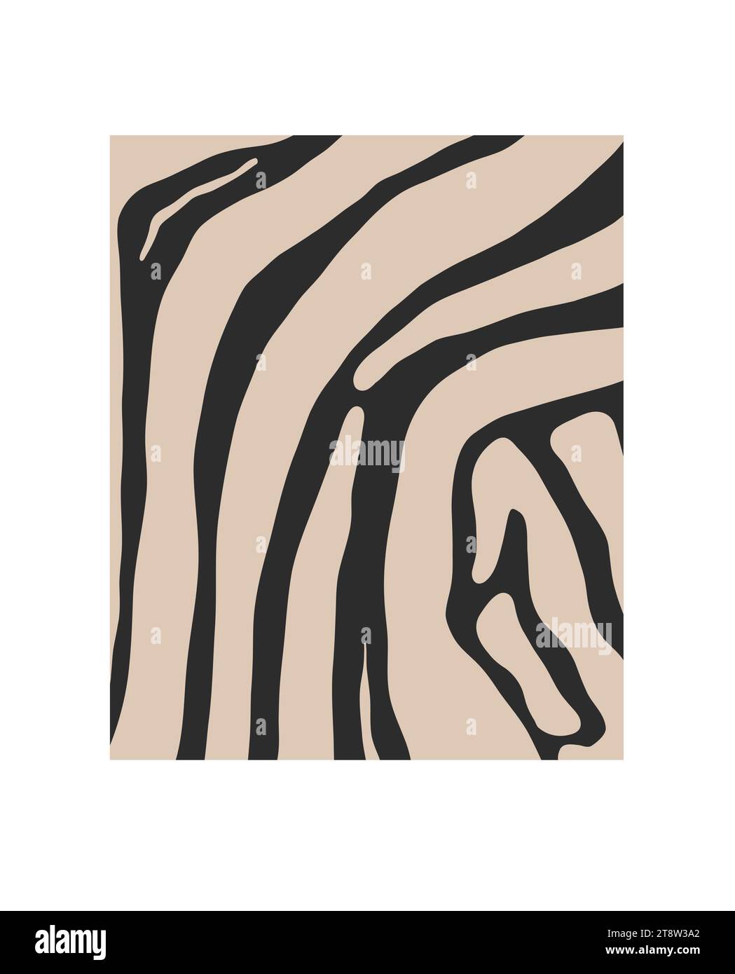 Dessin au trait graphique abstrait vectoriel dessiné à la main impression de collection simple, contemporaine avec esthétique Boho graphiques organiques formes de texture animale safari Illustration de Vecteur
