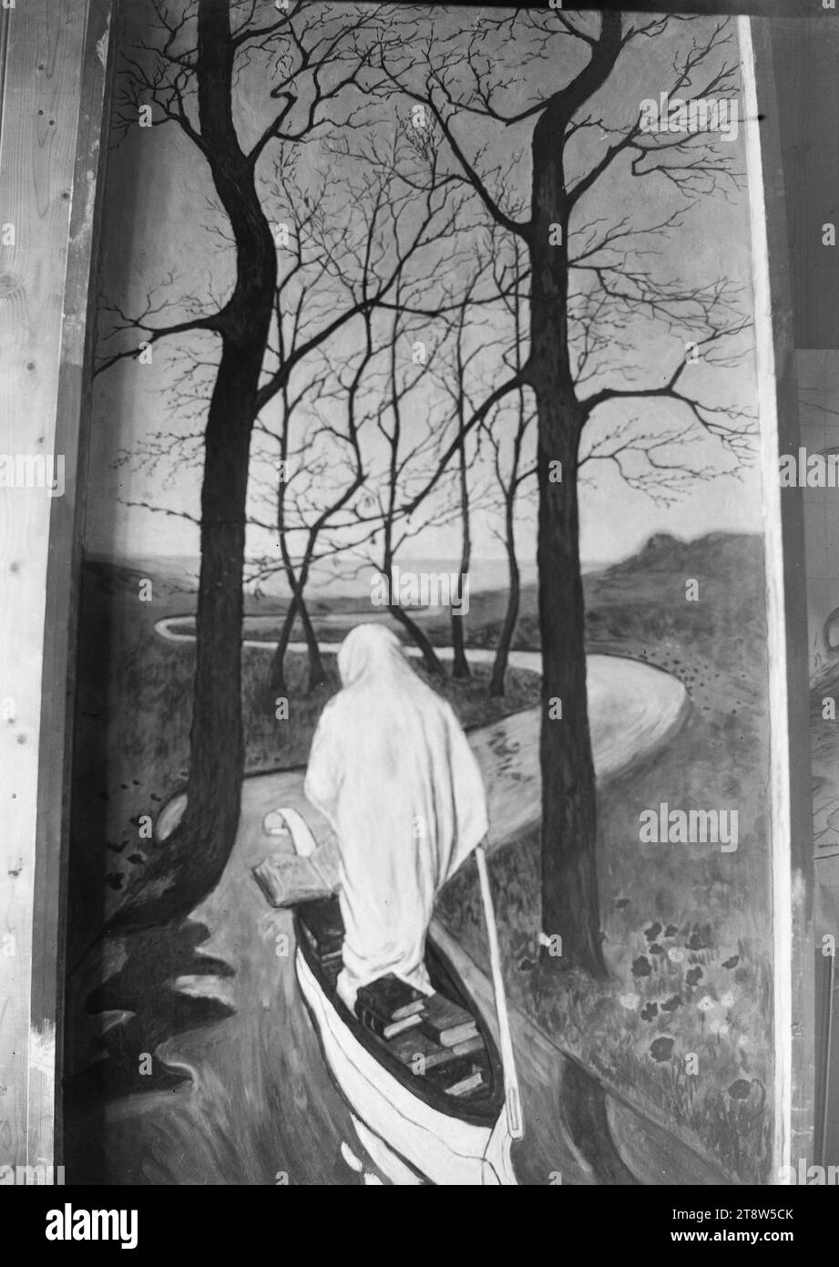 Hugo Simberg, 24.6,1873, Hamina, 12.7,1917, Ähtäri, la fresque le courant de la vie, 1899, 164 × 119 mm, studio, vie, peinture, courant (courant), autres personnes Banque D'Images