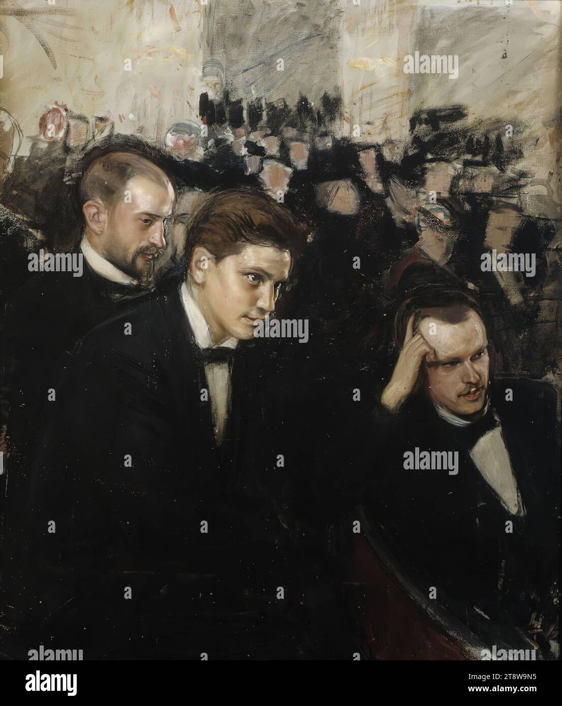 Magnus Enckell, 9.11.1870 ans, Hamina, 27.11.1925, Stockholm, auditeurs de musique, 1897, 93 × 80 cm, huile, huile sur toile Banque D'Images