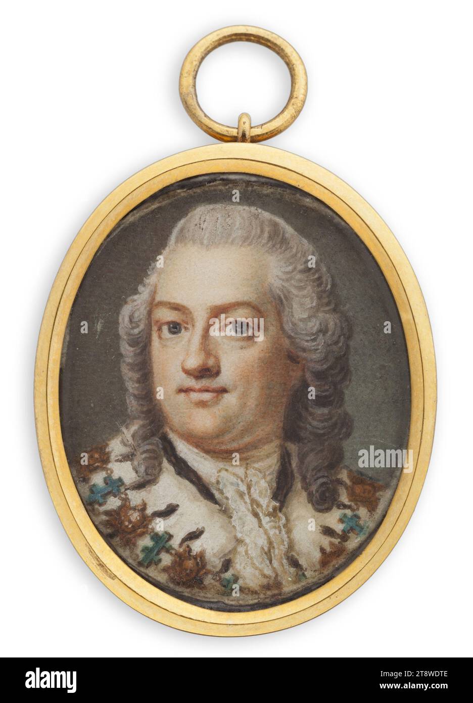 Martin Scheffel, 1729, Sigtuna (ville), 1783, Stockholm (ville), conseiller privé Joachim Beck-Friis, 2,8 × 2,2 cm, carton Banque D'Images