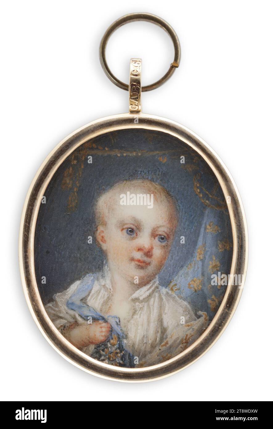Leonard A. Örnbeck, 1736, Stockholm (ville), 1789, Stockholm (ville), Prince héritier Gustav IV Adolphe à l'âge de huit mois, 2,5 × 2,1 cm, ivoire Banque D'Images