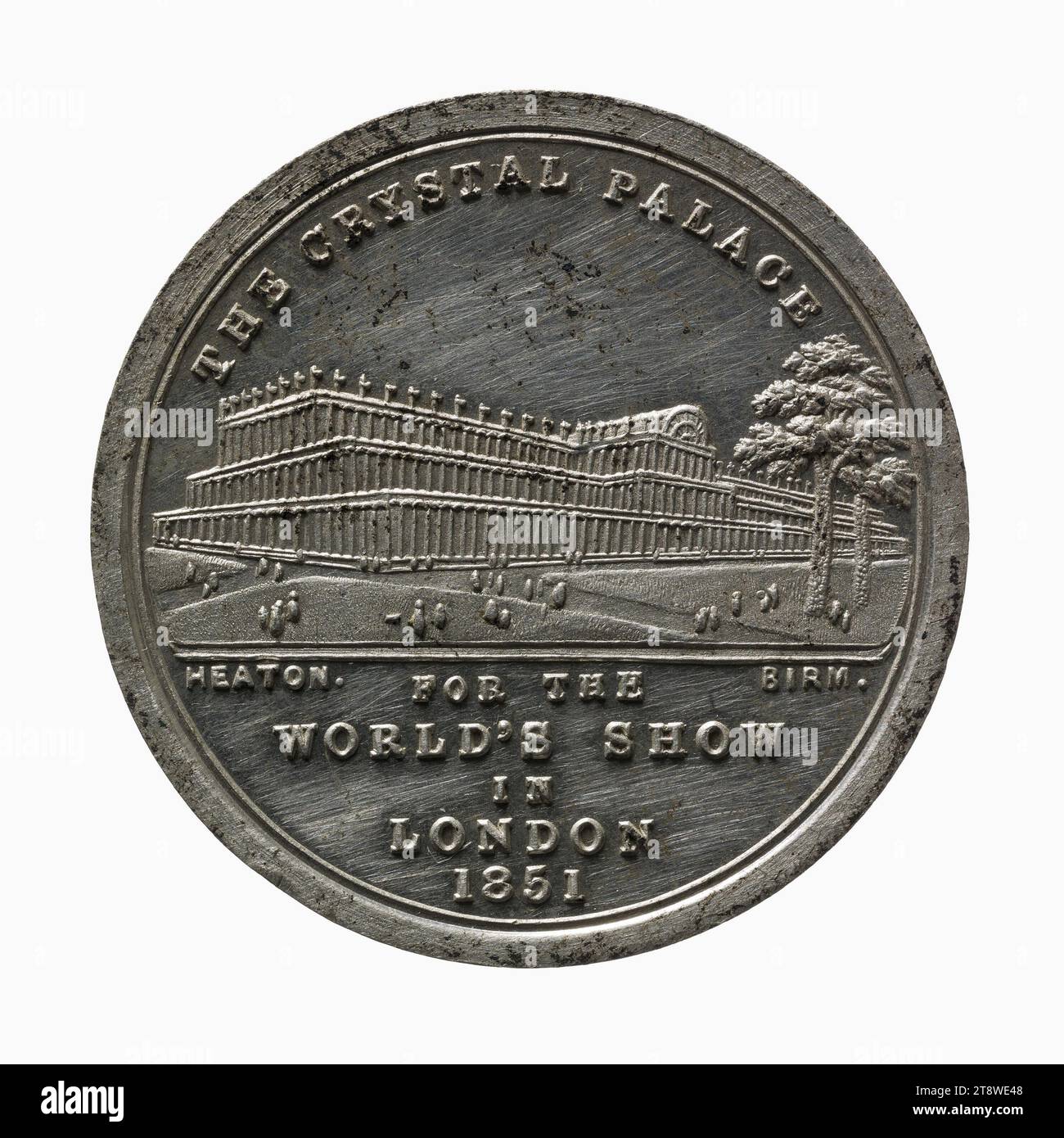 The Crystal Palace à l'exposition universelle de Londres, 1851, Heaton, Éditeur, Array, numismatique, Médaille, Métal, diamètre : 3,1 cm, poids (taille du type) : 6,09 g. Banque D'Images