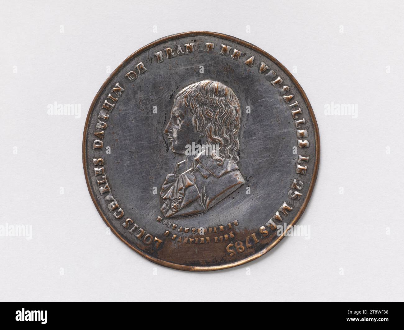 Louis XVII (1785-1795), roi titulaire de France (1793-1795), Liénard, P. G., Array, Numismatique, médaille, diamètre : 4 cm, poids (taille du type) : 2,86 g. Banque D'Images