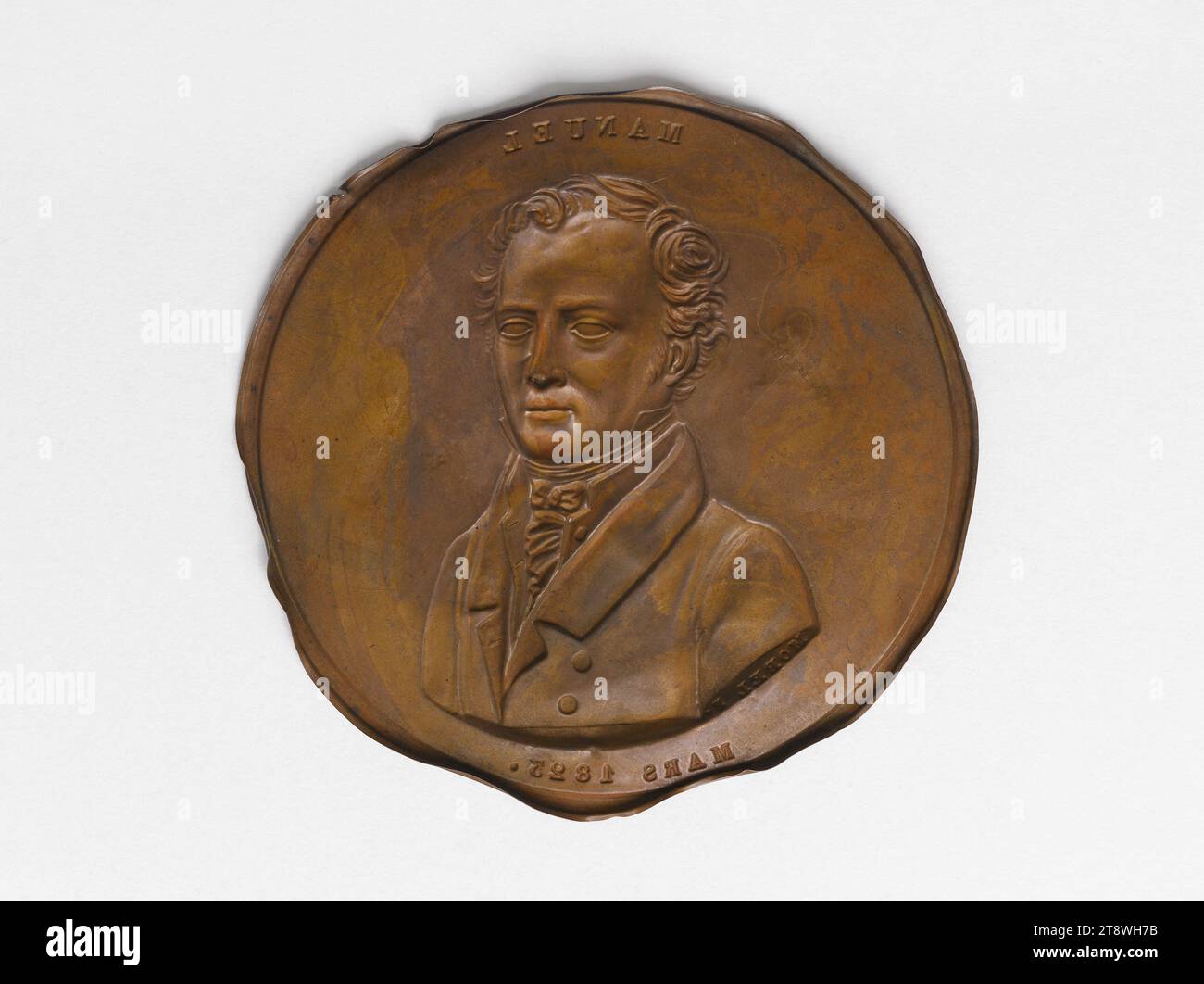 Jacques-Antoine Manuel (1775-1827), député (1815, 1820-1823), mars 1823, Morel, Array, numismatique, Médaille, diamètre : 7 cm, poids (taille du type) : 4,19 g. Banque D'Images