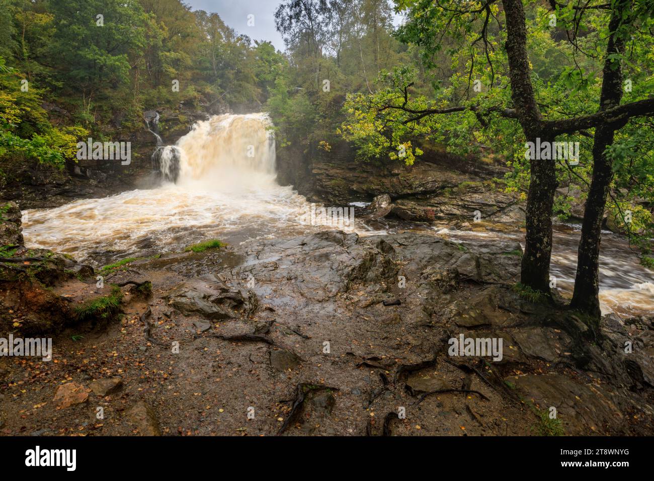 Les chutes de Falloch à Glen Falloch, Stirlingshire, Écosse Banque D'Images