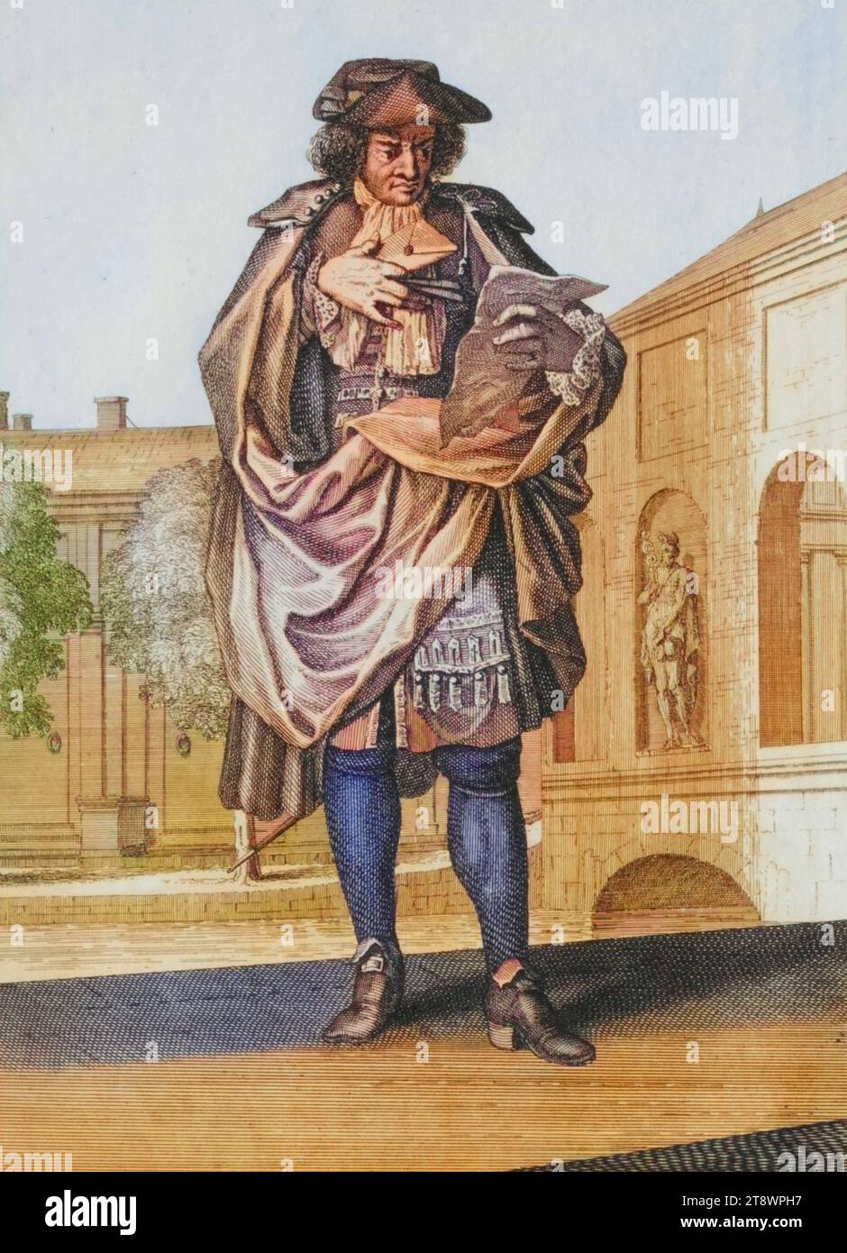 Tracht, Bekleidung, ein Kaufmann aus Holland im Jahre 1703, Kupferstich von Caspar Luyken von 1703, digital restaurierte Reproduktion von einer Vorlage aus dem 18. Jahrhundert / Costume traditionnel, vêtements, marchand hollandais en 1703, gravure sur cuivre par Caspar Luyken de 1703, reproduction restaurée numériquement à partir d'un original du 18e siècle Banque D'Images