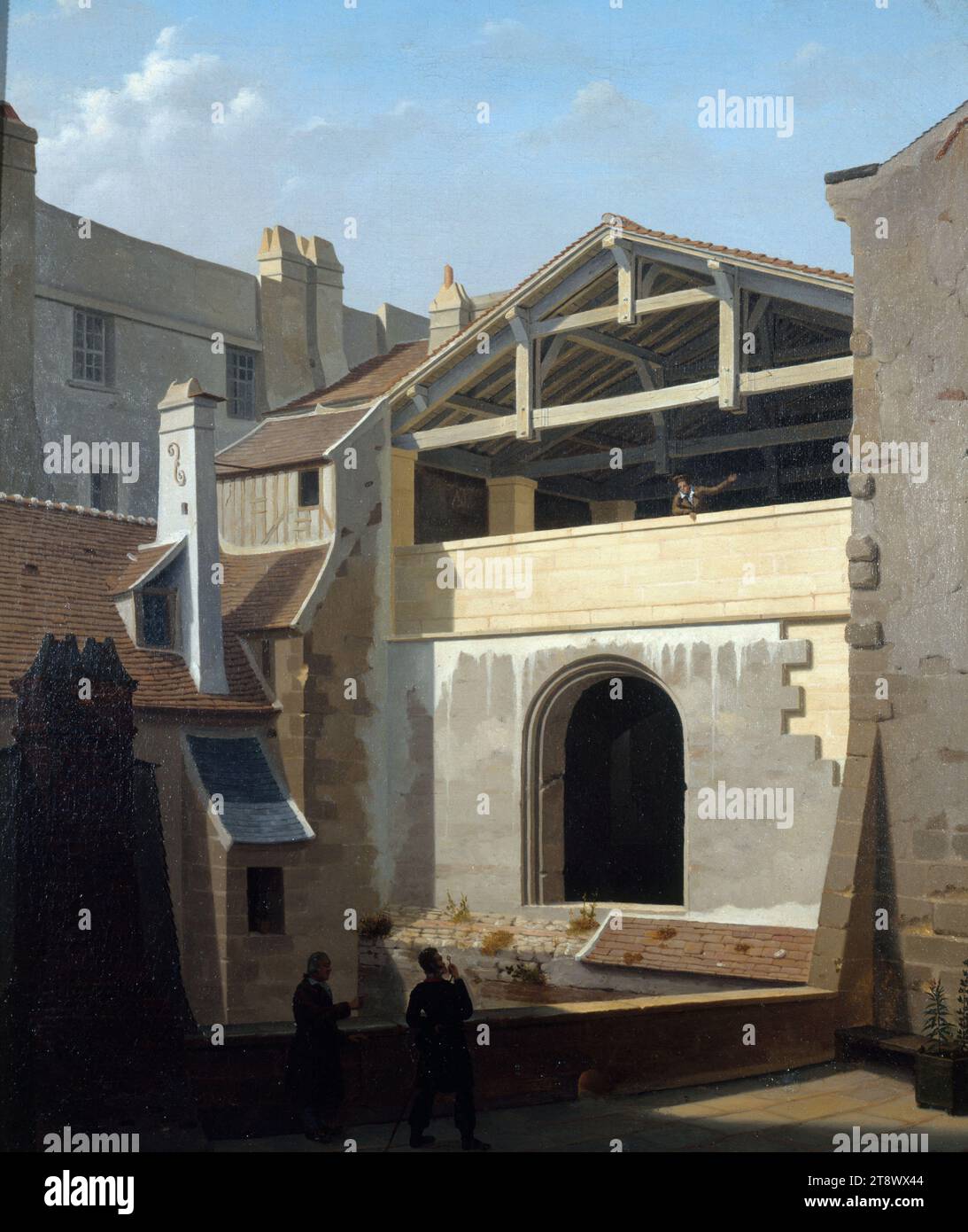 Vue des Thermes de Cluny, prise de la rue de la Harpe., Bouhot, Étienne, Peintre, Array, peinture, peinture Banque D'Images