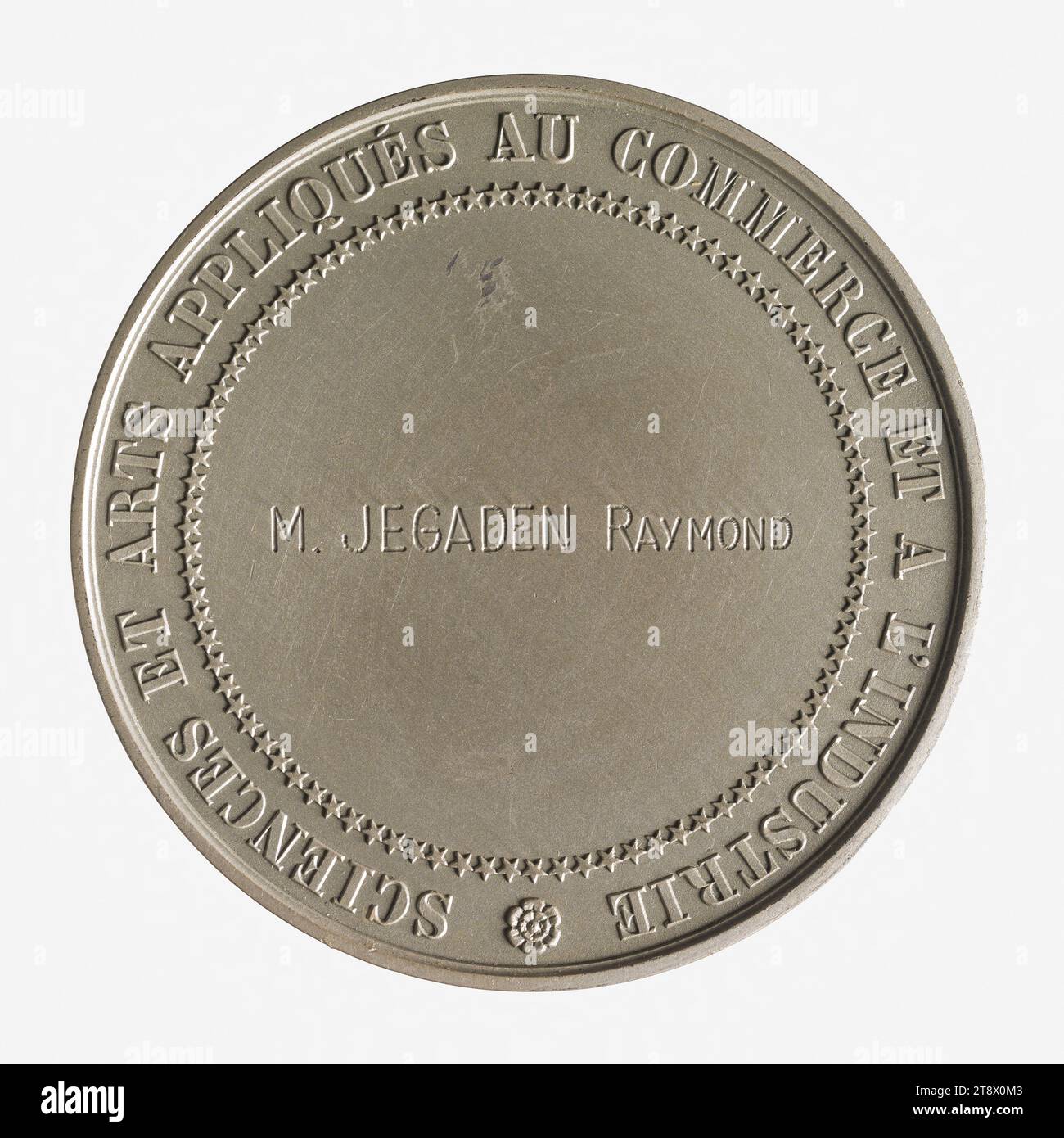 Prix de l'Association philotechnique, période contemporaine, Dantzell, Joseph, graveur en médailles, numismatique, Médaille, Bronze, argent = argent, Dimensions - oeuvre : diamètre : 5,6 cm, poids (dimension type) : 87,61 g. Banque D'Images