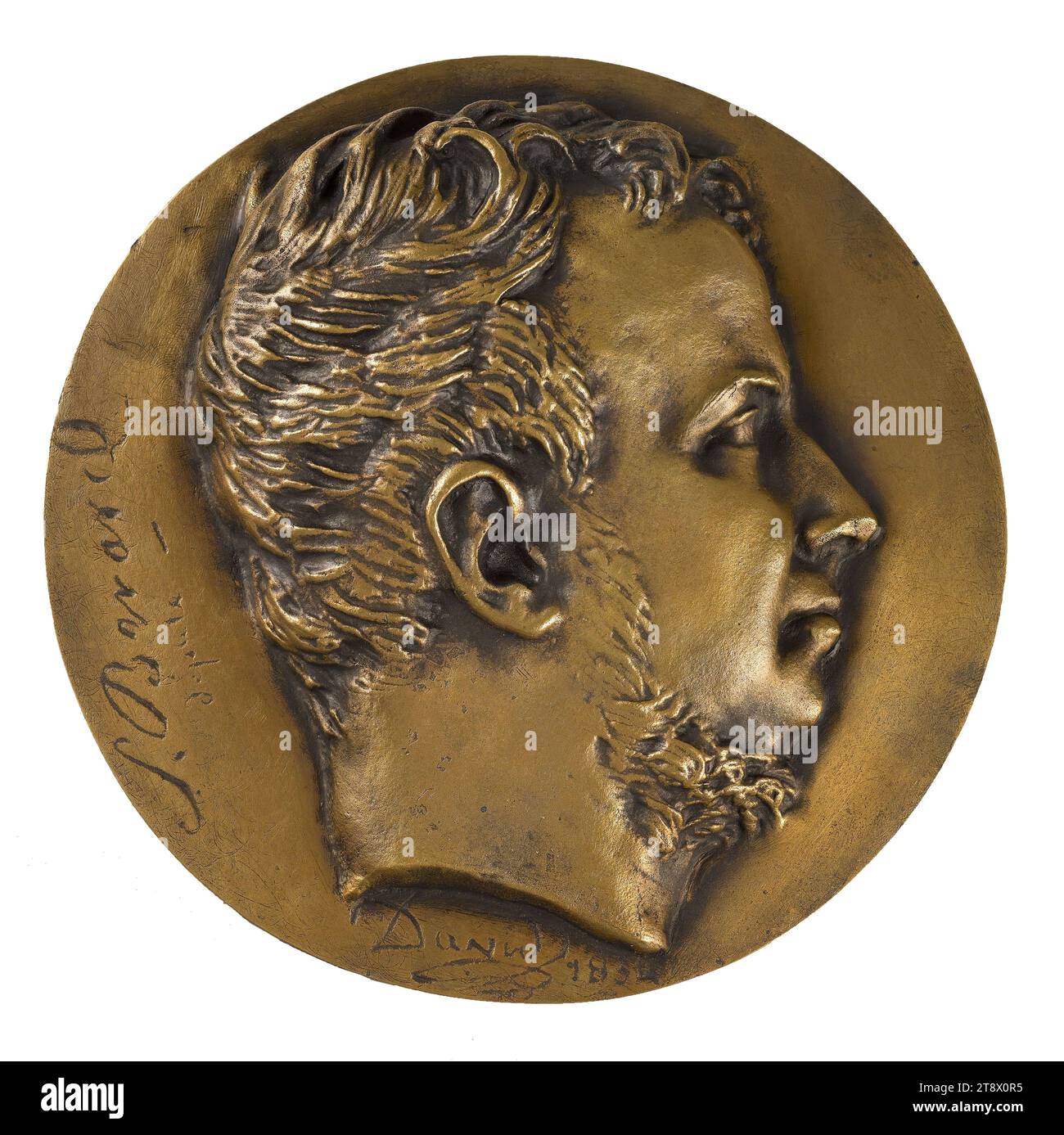 Portrait d'Auguste-Simon-Louis Bérard (1783-1859), homme politique, David d'Angers, Pierre-Jean, sculpteur, Thiébaut Frères, fondateur, Array, Sculpture, Medallion (sculpture), dimensions - travail : diamètre : 16,4 cm Banque D'Images