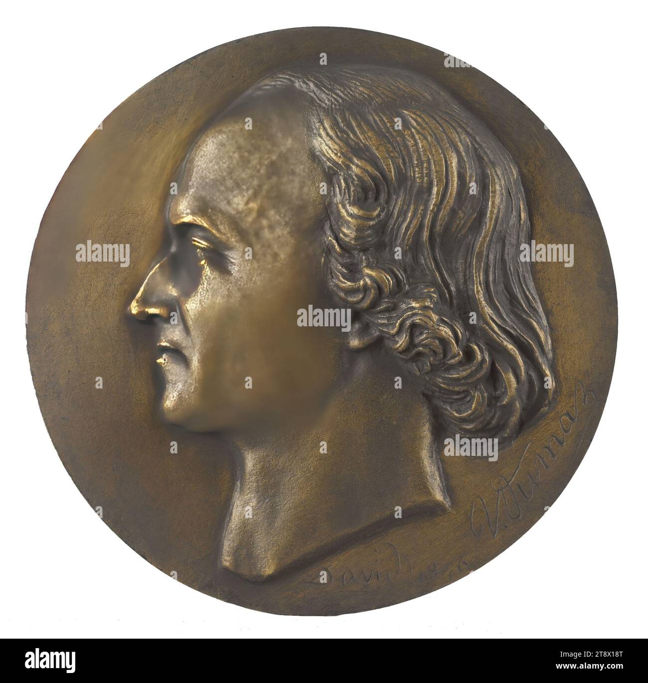 Portrait de Jean-Baptiste Dumas (1736-1819), chimiste, David d'Angers, Pierre-Jean, sculpteur, Thiébaut Frères, fondateur, Array, Sculpture, Medallion (sculpture), dimensions - travail : diamètre : 17 cm Banque D'Images
