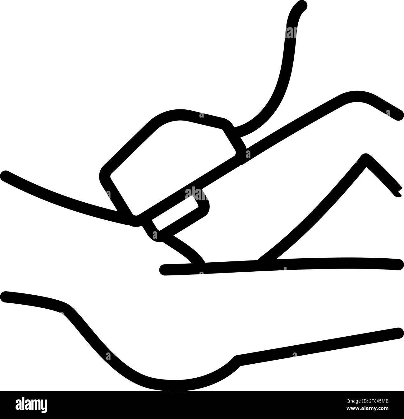 Icône d'épilation laser bikini. Méthodes d'épilation du bikini au laser. Signe simple d'épilation vectorielle laser. Symbole linéaire de soins de la peau. Illustration vectorielle Illustration de Vecteur