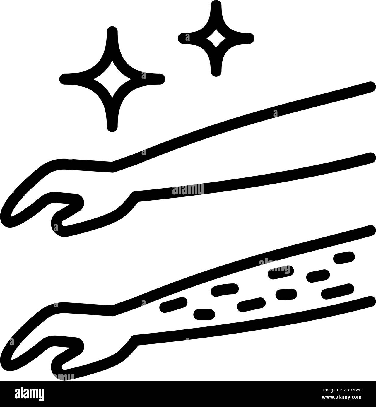 Icône d'épilation laser. Contour icône de vecteur d'épilation laser pour la conception Web isolé sur fond blanc. Illustration de Vecteur