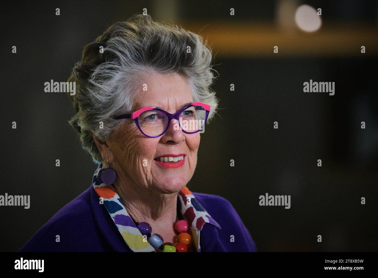 Édimbourg Écosse, Royaume-Uni 21 novembre 2023. Prue Leith au Parlement écossais. crédit sst/alamy live news Banque D'Images