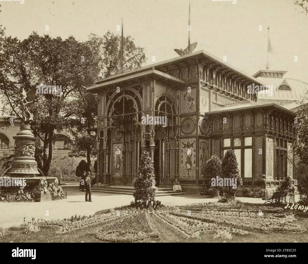 Exposition universelle 1873 : Pavillon des princes allemands (n° 445), Josef Löwy (1835-1902), photographe, Wiener Photographen-Association, maison d'édition, 1873, papier, photographie, 1873 exposition universelle de Vienne, Prater, Expositions, Architecture, 2e arrondissement : Leopoldstadt, pavillon, exposition universelle, exposition universelle, collection Vienne Banque D'Images