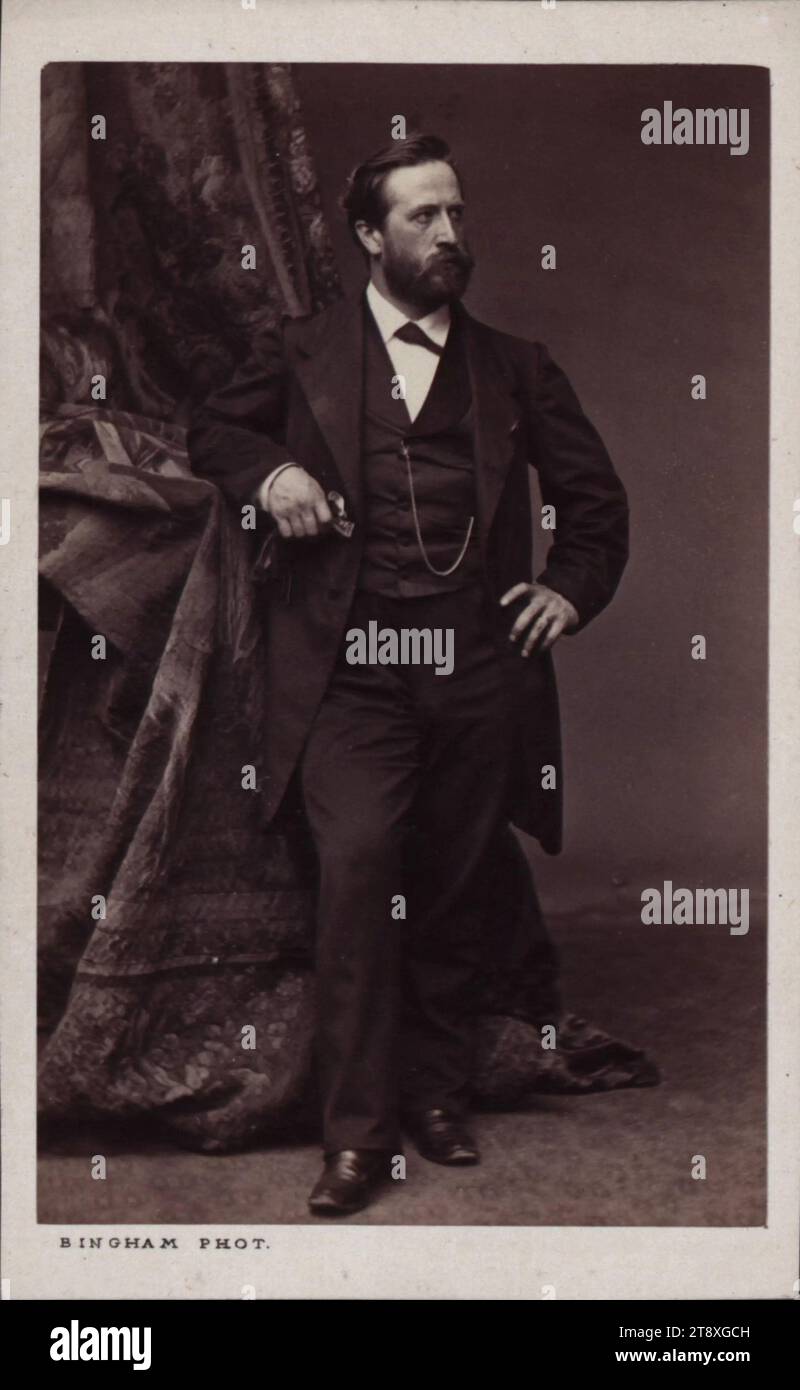 Ludwig Knaus (1829-1910), peintre, Robert Jefferson Bingham († 1870), photographe, ab, support carton, papier albumen, hauteur×largeur 10×6, 1 cm, Beaux-Arts, portrait, autoportrait de peintre, homme, portrait, la collection Vienne Banque D'Images