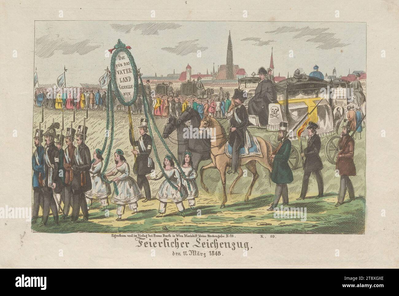 Procession funéraire solennelle., le 17. Mars 1848. » (Funérailles de
