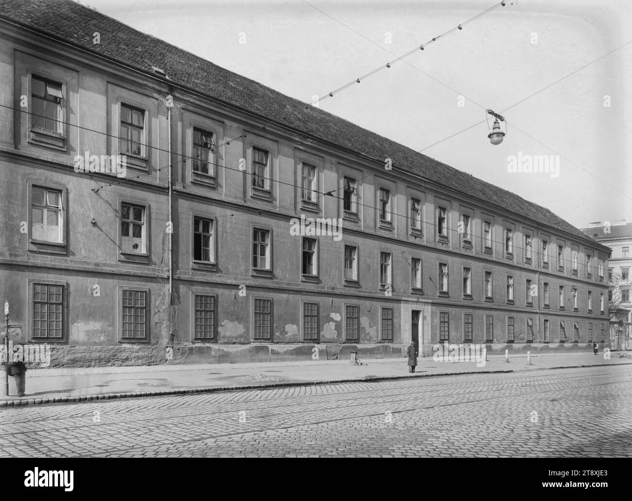 Rennwegkaserne (3e, Rennweg 89-93), façade face à Landstraßer Hauptstraße, Martin Gerlach jun. (1879-1944), photographe, 1936, verre, négatif, hauteur 17,9 cm, largeur 23,9 cm, architecture, militaire, 3e arrondissement : Landstraße, Rennwegkaserne, caserne, la collection de Vienne Banque D'Images