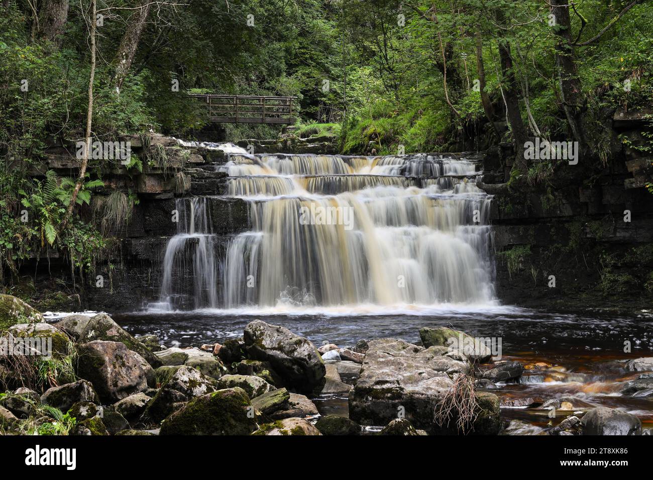 Cascade à Ashgill, North Pennines, Garrigill, Cumbria, Royaume-Uni Banque D'Images