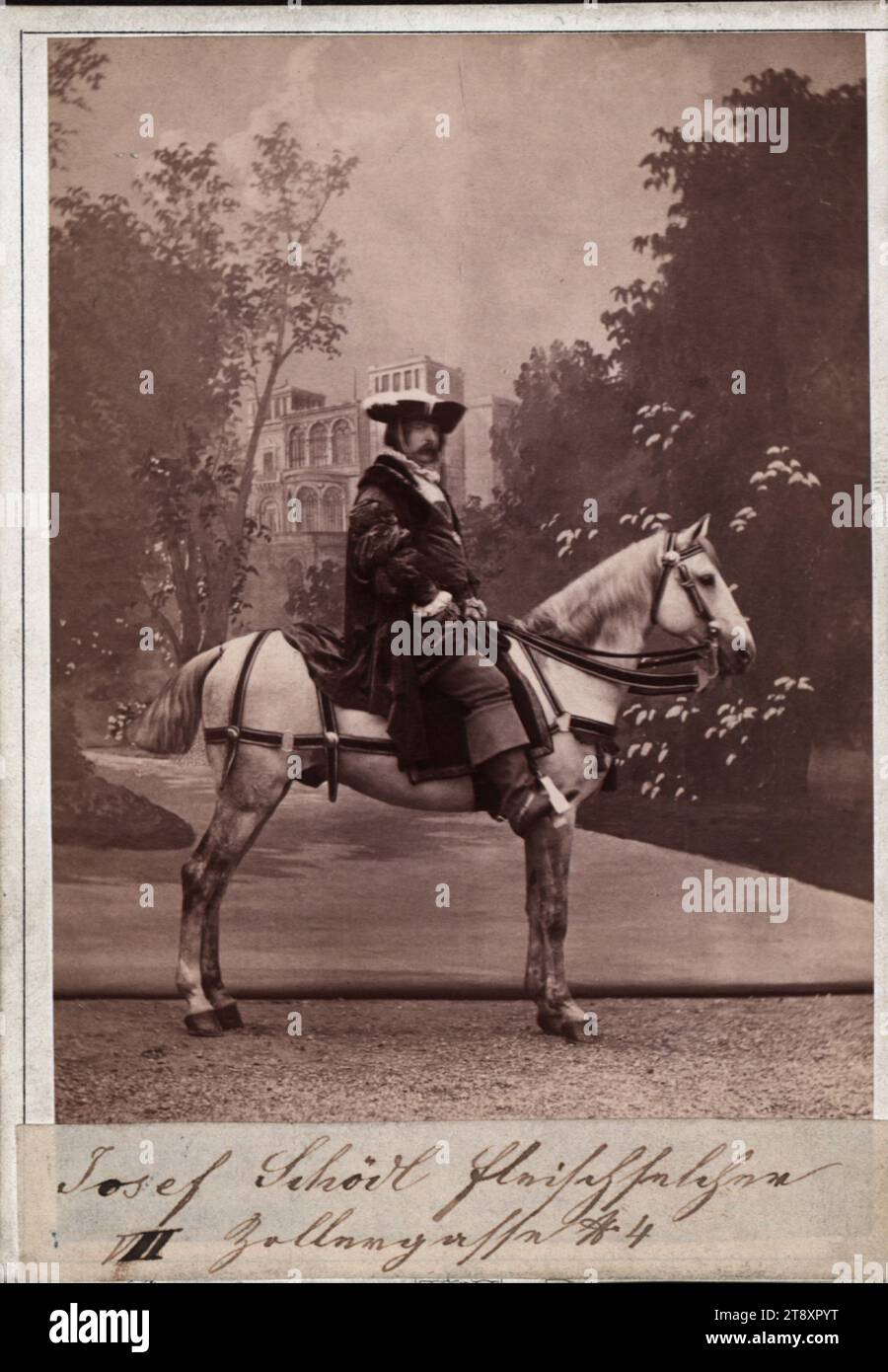 Josef Schödl, Fleischselcher beim Makartfestzug 1879, Carl Kroh (1822-1886), photographe, 1879, carton, papier albumen, hauteur 15 cm, largeur 10,5 cm, âge de la Ringstrasse, historicisme, fêtes et célébrations folkloriques, Makartfestzug 1879, costumes aux concours, costume historique, homme, portrait, la collection Vienne Banque D'Images