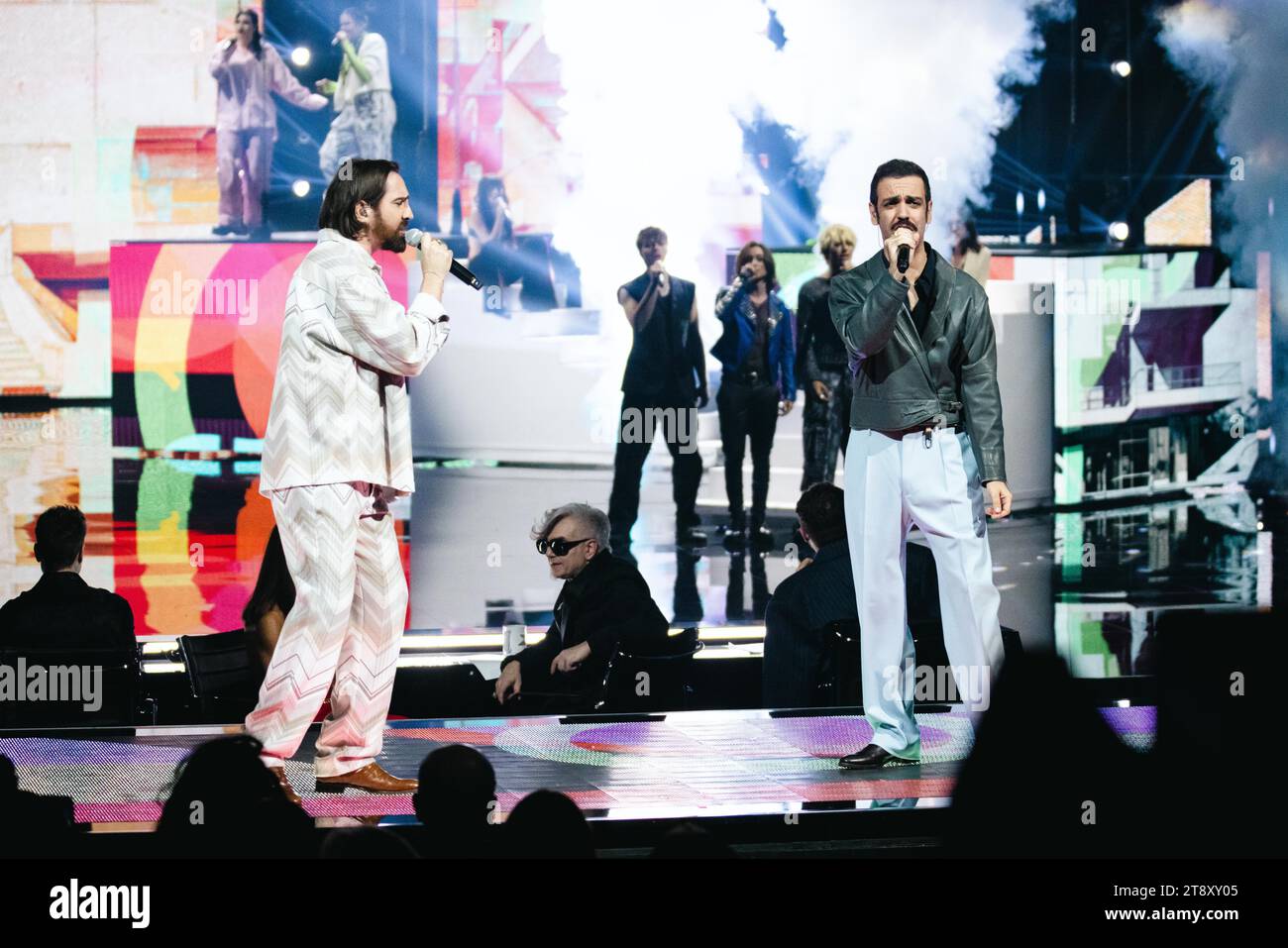 Milan, Italie. 10 novembre 2023. Colapesce Dimartino est présent à l'émission X Factor à Milan, Italie, le 10 novembre 2023. (Photo Alessandro Bremec/NurPhoto) crédit : NurPhoto SRL/Alamy Live News Banque D'Images