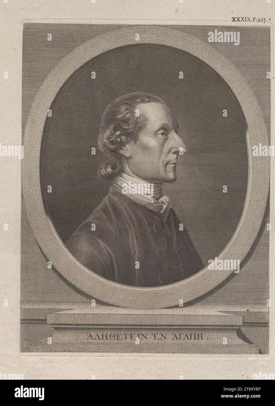 Johann Caspar Lavater (From Lavater, essai sur la physiognomonie, destin a faire connaître l'homme et a ..., vol. 2), Unknown, 1783, paper, gravure sur cuivre, hauteur 35,6 cm, largeur 26,7 cm, taille de la plaque 29×22 cm, Beaux-Arts, domaine Constantin von Wurzbach, portrait, homme, la collection Vienne Banque D'Images