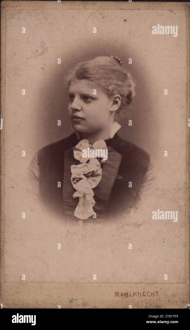 Harry Labatt, Carl (Karl) Mahlknecht (1810-1893), photographe, 1883, support carton, papier albumen, hauteur×largeur 10, 5×6, 5 cm, portrait, femme, la collection Vienne Banque D'Images