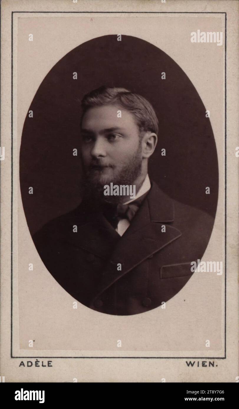 Alexander Schwach, Adele Perlmutter (atelier Adèle) (1845-1941), studio photo, date vers 1873-1875, support carton, papier albumen, Untersatzkarton 10, 5×6, 5 cm, femmes artistes, portrait, Man, la collection Vienne Banque D'Images