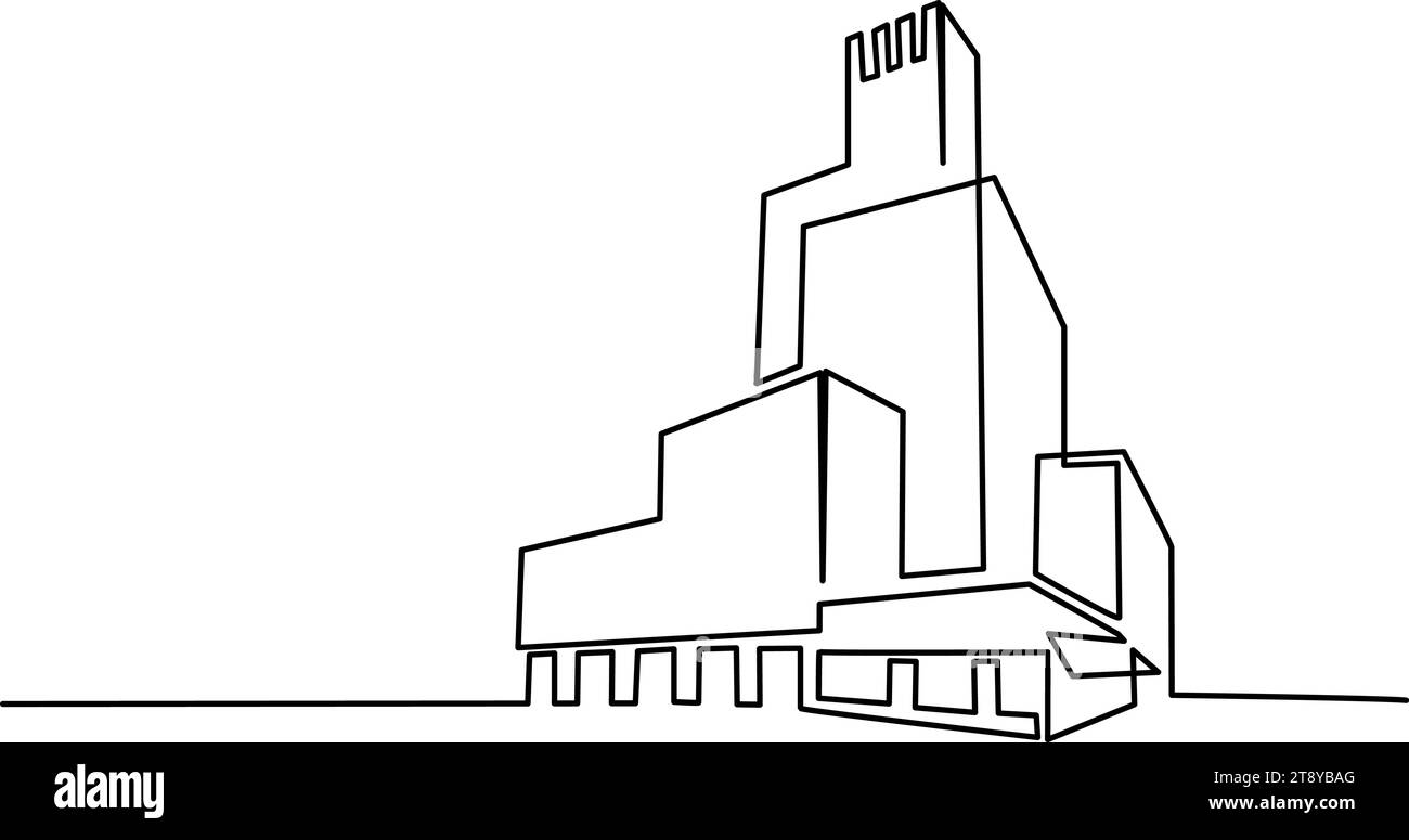 Inspiration de conception de logo de bâtiment de ville moderne, symbole d'appartement. Illustration de Vecteur