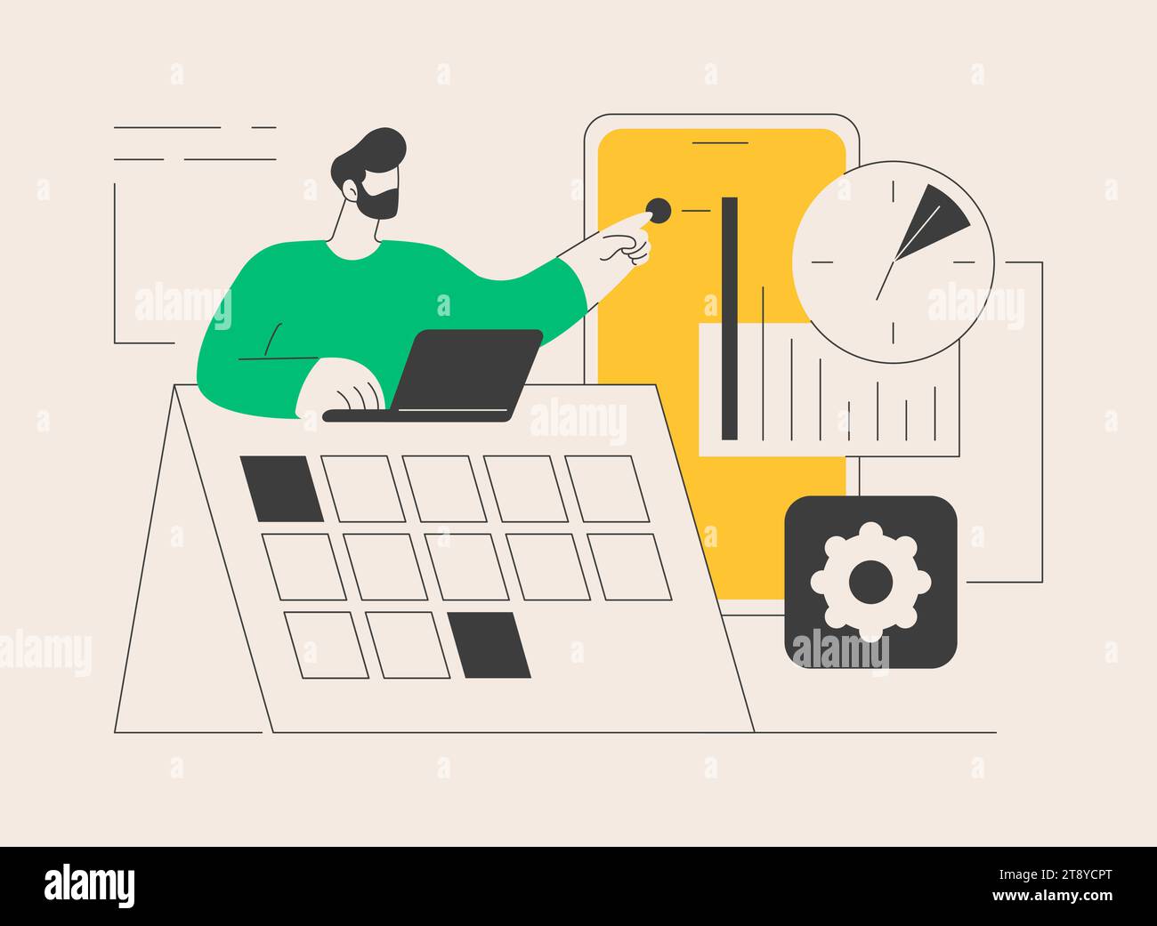 Illustration du vecteur de concept abstrait de gestion du temps. Illustration de Vecteur