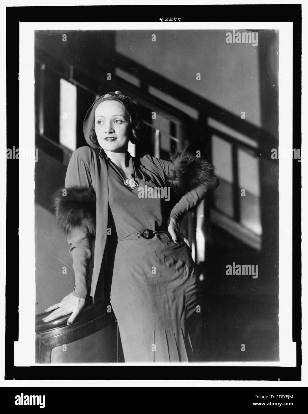 Portrait de la star allemande Marlene Dietrich (1904-1992), lieu inconnu, vers 1932. (Photo de bain News Service/) Banque D'Images