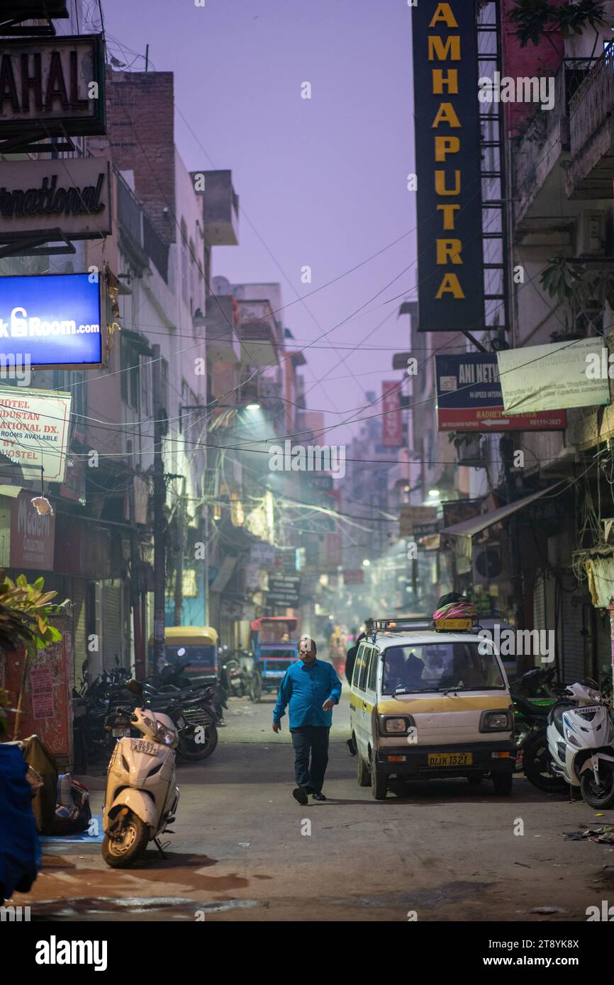Paharganj de Delhi, Inde Banque D'Images
